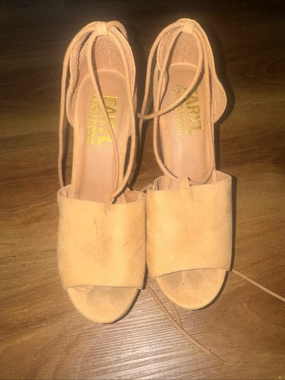 🌻Antrhopologie FARYL Robin Judy Tan Boho Platform Wedge Platform Sandal Size 7